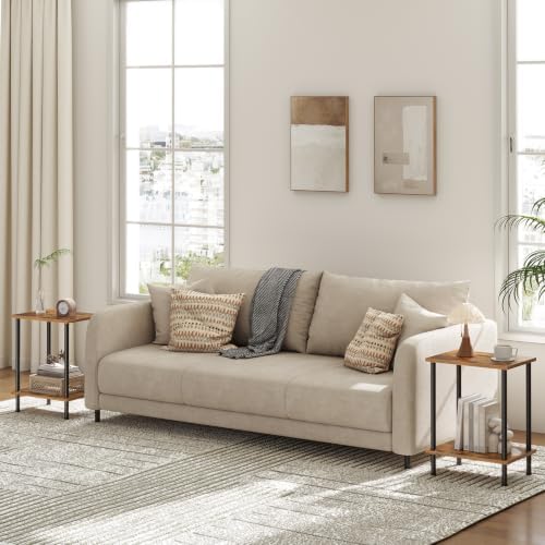 HOOBRO End Tables Set of 2, Small Side Tables, Nightstands for Small Spaces