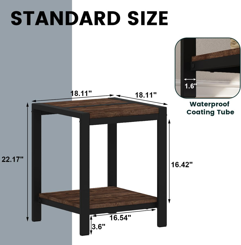 BON AUGURE End Table Set of 2, Small Side Table for Living Room, Night Stand,...