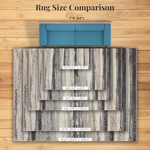 LUXE WEAVERS Modern Abstract Area Rug Gray 6x9