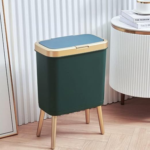 Procade Trash Can with Lid, Small Bathroom Garbage Can with Lid, Plastic Trash
