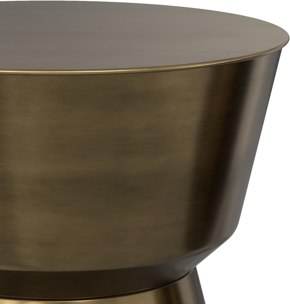 SIMPLIHOME Allegra Metal Table - 16 inch Wide Solid Iron Round Side Table in ...