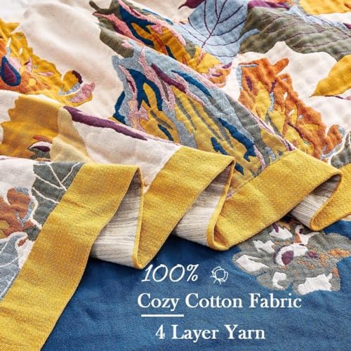 XIBLC Boho Throw Blanket, 100% Cotton Ultra Soft Luxury Throw Rustic Quilt, 6...