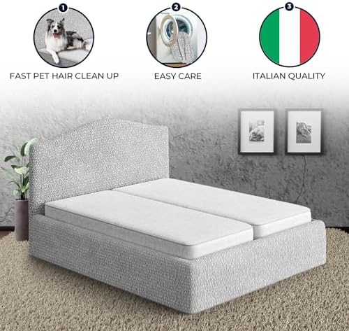 PAULATO BY GA.I.CO. Stretch Headboard and Frame Slipcover – Soft Bi-Elastic 1...