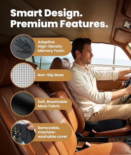 Everlasting Comfort Doctor Recommended Memory Foam Seat Cushion for Office Ch...