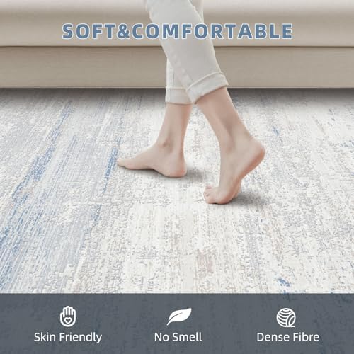 Neutral Washable Rugs 9x12 Area Rugs for Living Room,Bedroom,Dining Room