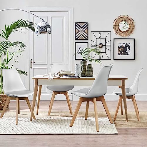 OLIXIS Dining Chairs Set of 4, PU Leather Accent Chairs for Living Room