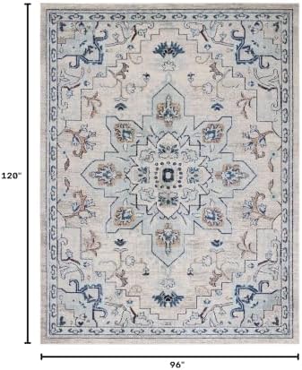 SAFAVIEH Madison Area Rug 8'x10', Traditional Ivory & Light Blue ...