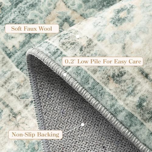 LIVEBOX Washable 2.5x8 Runner Rugs for Entryway Bathroom, Boho Kitchen Floor ...