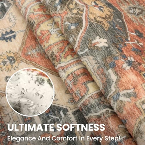 SIILOOM 2x6 Washable Runner Rug, Non Slip Soft Area Rug for Hallway Kitchen
