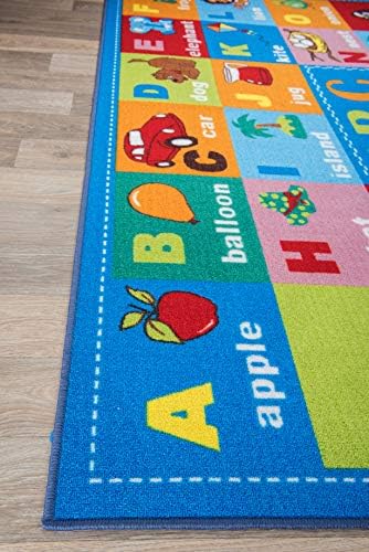 Rugshop Alphabet Symbols Non-Skid Kids Learning Area Rug Multi 3'3" ...