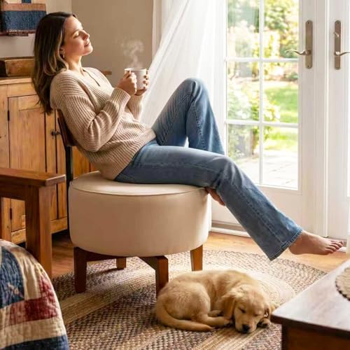 Swivel Accent Chair Living Room Vanity Chair with Back, Sand Gray
