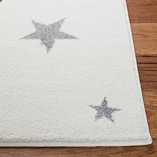 SAFAVIEH Carousel Kids Collection Area Rug - 5'3" Square, Ivory &...