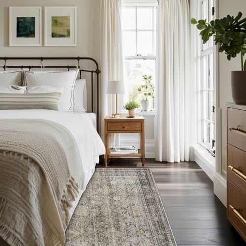 Green Brown 8x10 Washable Area Rugs for Living Room,Bedroom,Dining Room