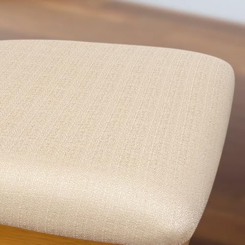East West Furniture VAC-OAK-C Vancouver Dining Chairs - Linen Fabric Upholste...
