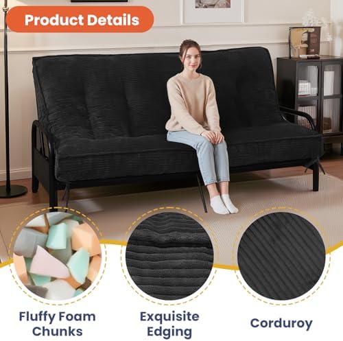 8" Futon Mattress Queen Size, Futons Sofa Bed Sleeper Couch Bed, Folding...