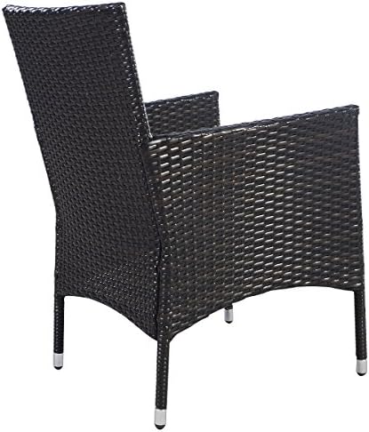 Tangkula 2 Pcs Patio Armchair Rattan Single Chair Set Outdoor Modern Wicker R...