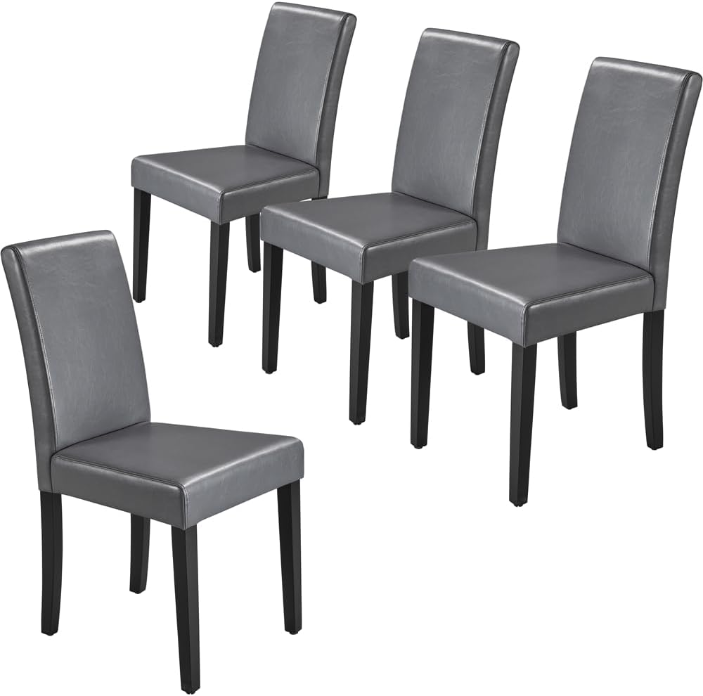 Yaheetech Dining Chairs Set of 4 PU Leather Upholstered Parsons Dining Chairs...