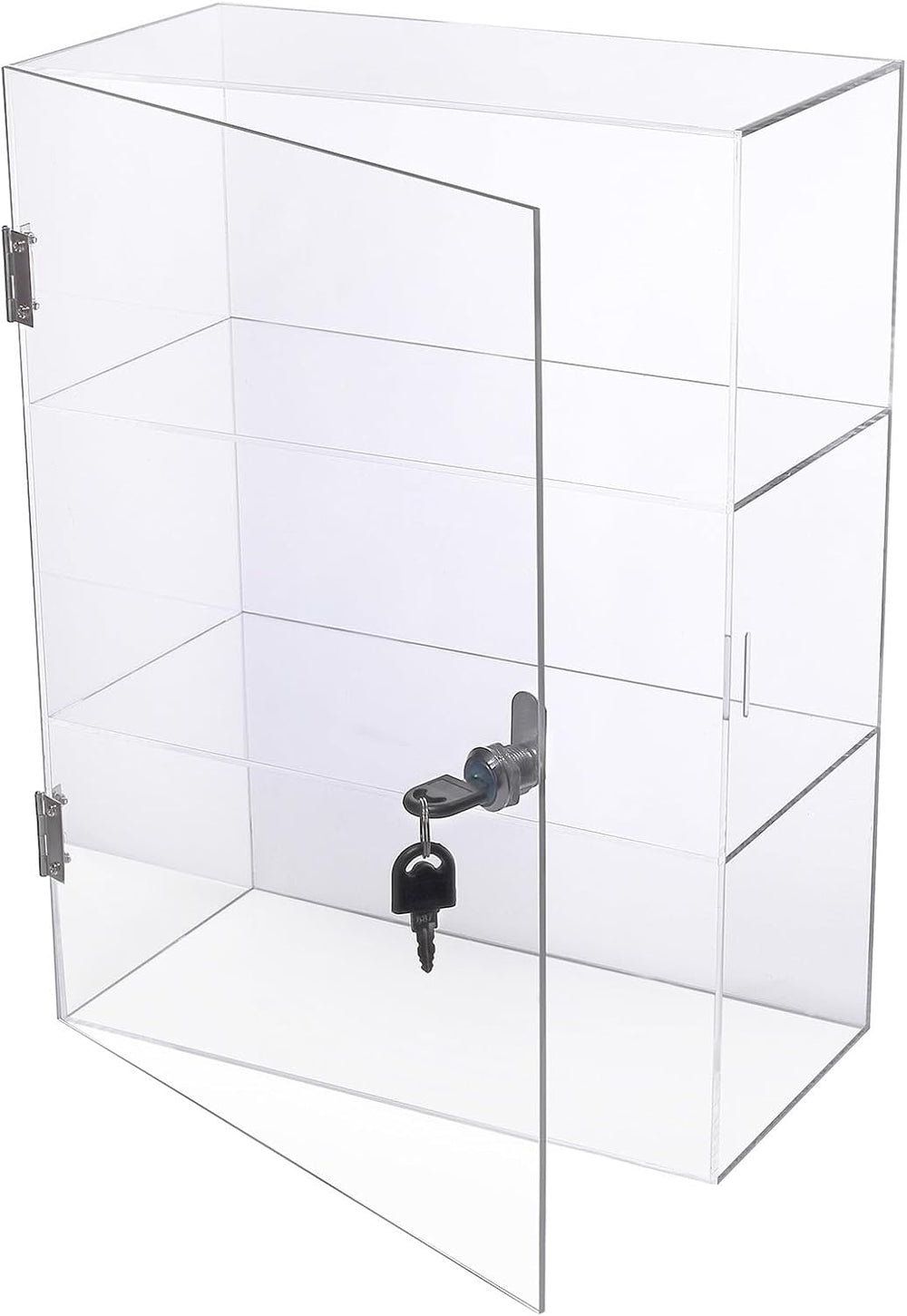 DuvinDD Acrylic Display Case with Lock, Collectibles Showcase Clear