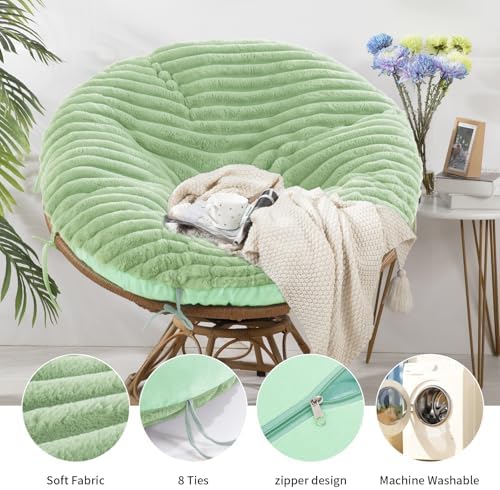 HOMBYS Fluffy Shaggy Cover for Papasan Chair Cushion, Plush Faux Fur Slipcove...