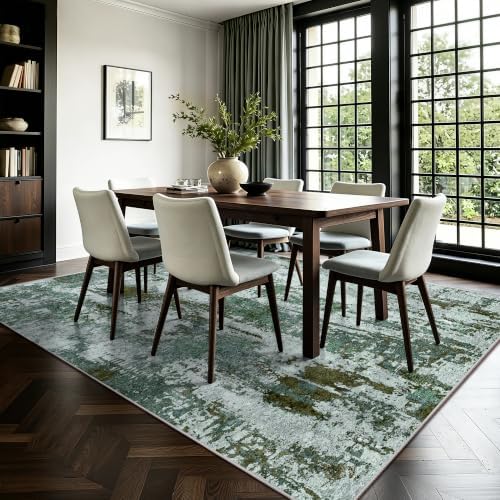 5x7 Area Rugs, Abstract Morden Soft Washable Rug, Non-Slip Low Pile Rugs for ...