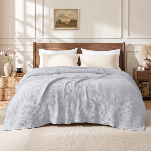 Love's cabin 100% Cotton Muslin Blanket, 6 Layer Lightweight Breathable G...