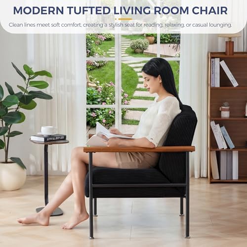 MAXYOYO Accent Chair, Modern Living Room Chair with Metal Frame