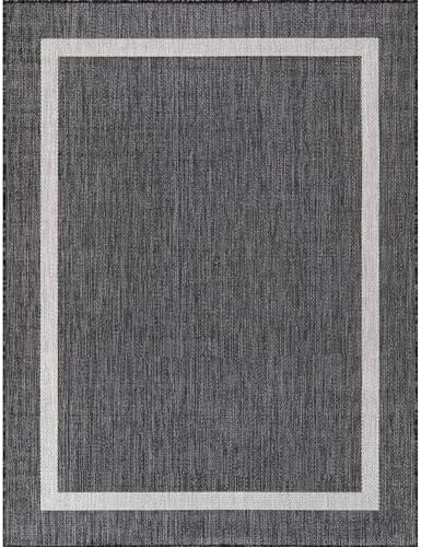Luul Home Bordered Outdoor Rug 5x7 Washable Outside Carpet for Indoor Patio P...
