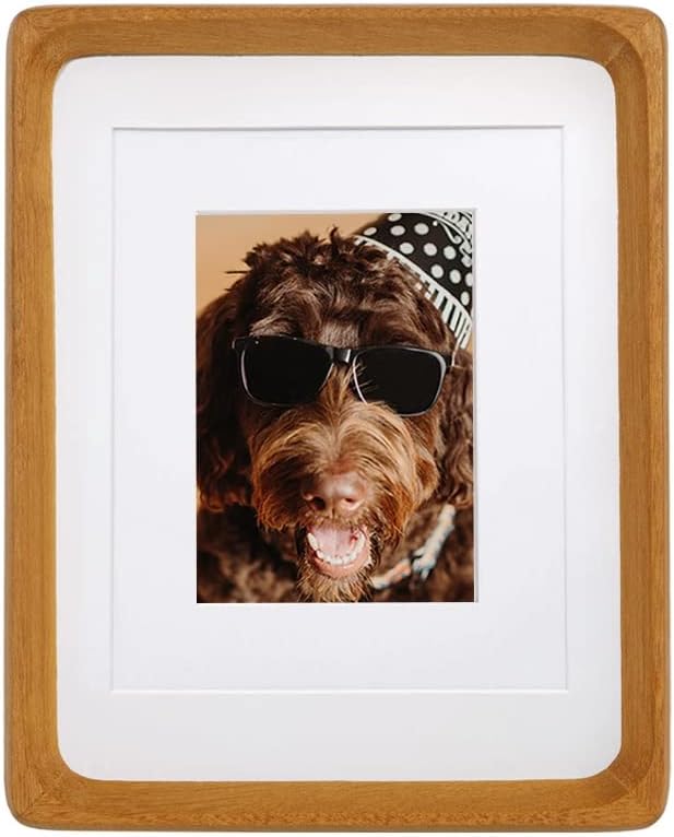 Natural Wood Photo Frames Inspired Tabletop Picture Frame with Mat, Vertical ...