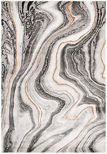 SAFAVIEH Craft Area Rug 6'7"x9', Modern Grey & Gold CFT819F