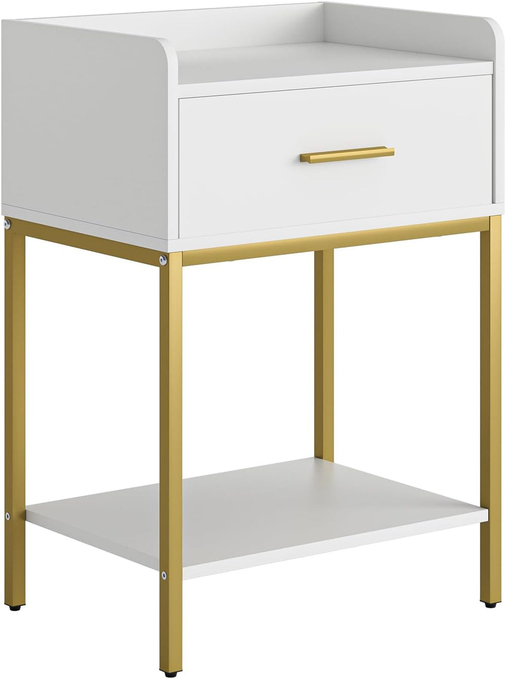 Nightstand,3-Tier Modern Night Stand,Bedside Table with Storage Drawer and Sh...