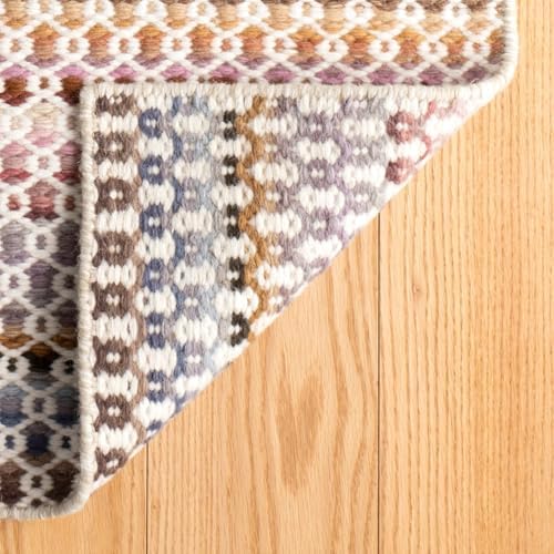 Dash & Albert Poppy Multicolor Geometric Handwoven Wool Rug, 2'x3'