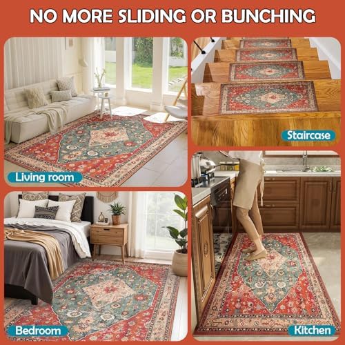 Waterproof Rug Pad, 6x9 Ft Under Area Rug Carpet Pad, Non Slip Rug Pads for A...