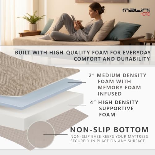 Matini Home Memory Foam Futon Mattress, Foldout Couch Futon Mattress - 54x80 ...