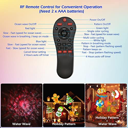 2025 Upgrade Halloween Christmas Projector Lights,2-in-1 Moving Holiday Lands...