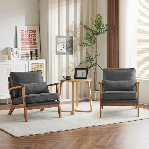 Karl home Mid-Century Lounge Accent Chair, Gray