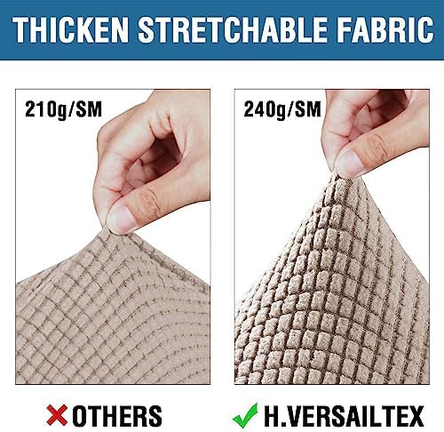 H.VERSAILTEX 4 Piece Stretch Sofa Covers for 3 Cushion Couch Covers for Livin...