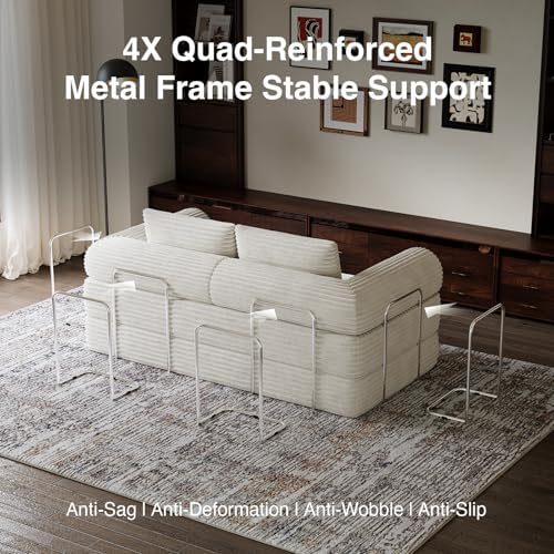 Novilla 75" Convertible Futon Sofa Bed, Boneless Couch with Smarts Coil®...