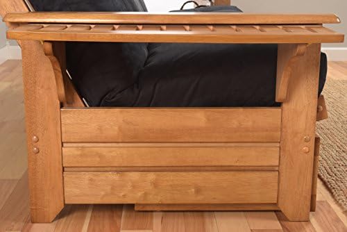 Kodiak Phoenix Wooden Futon Sofa Bed with Storage Drawers, Full Size Futon Co...