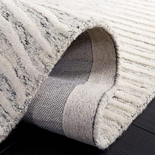 SAFAVIEH Abstract Wool Area Rug 5'x8', Modern Grey & Ivory ABT478F