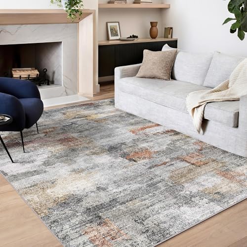 vivorug Washable Rug, Ultra Soft Area Rug 8x10, Non Slip Abstract Rug Carpet,...