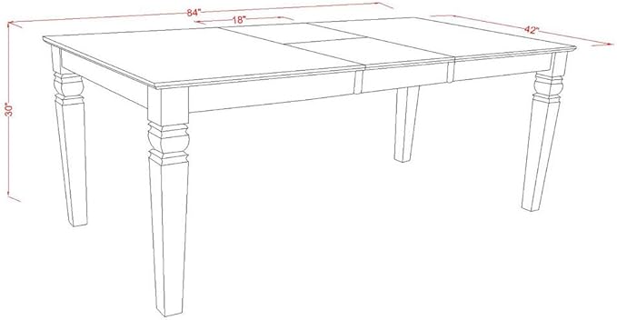 East West Furniture LGGR9-BLK-W 9 Piece Modern Dining Table Set Includes a Re...