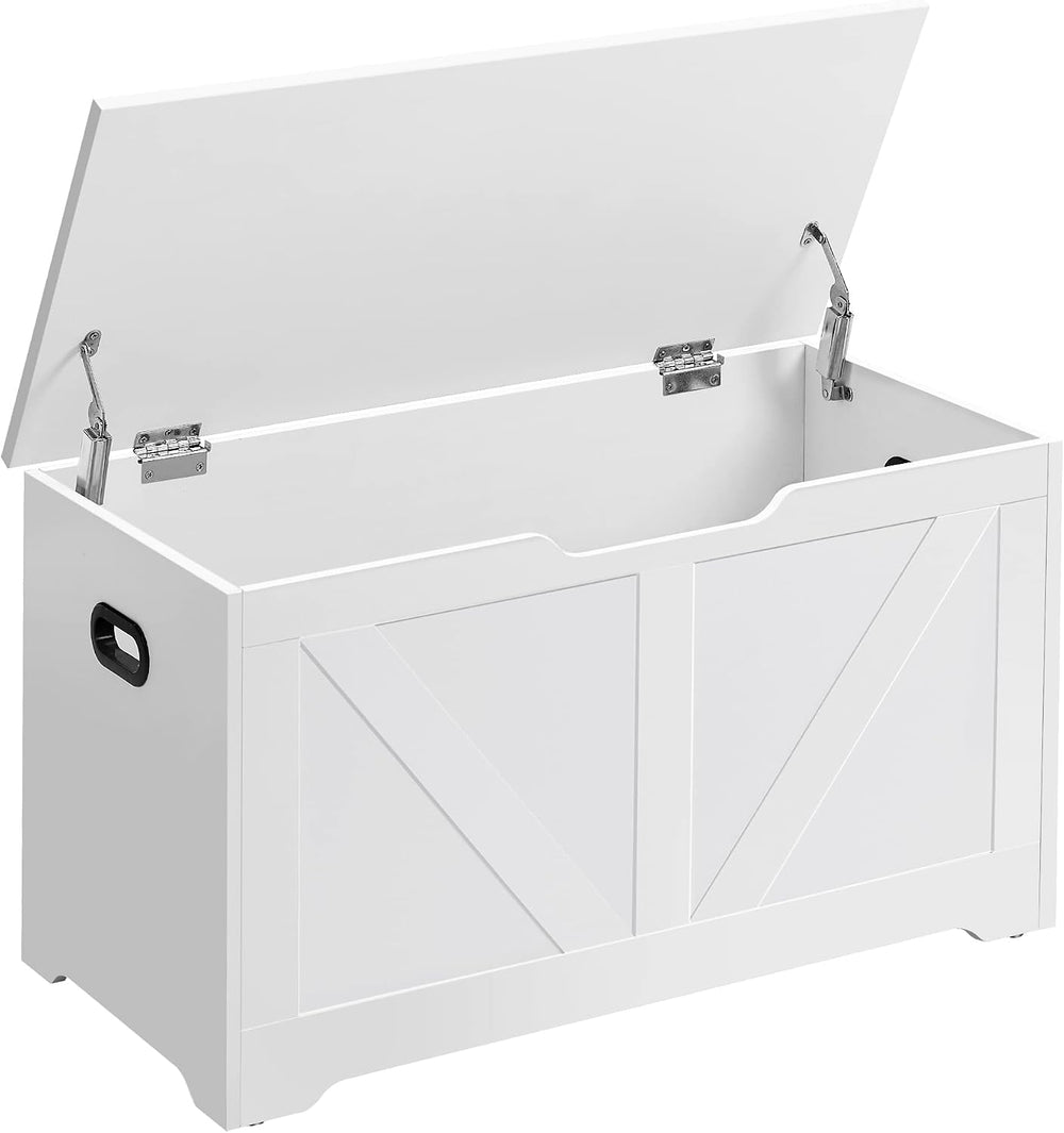 VASAGLE Storage Chest, Storage Trunk with 2 Safety Hinges, Storage Bench, Sho...