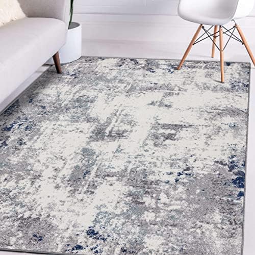 LUXE WEAVERS Abstract Medium Pile Area Rug Ivory 5x7