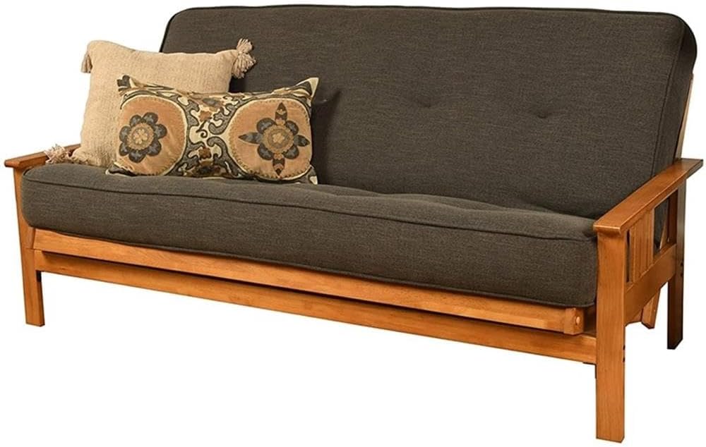 Pemberly Row 8" Full Size Spring Futon Mattress Replacement, Linen Sleep...