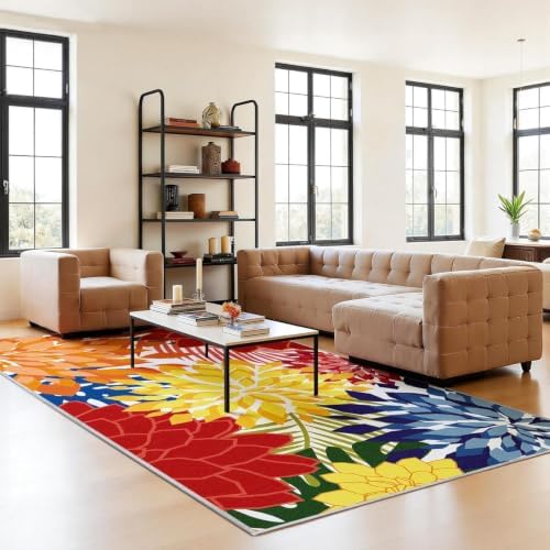 ZonLi 5x8 Area Rug for Living Room, Washable Rugs for Bedroom