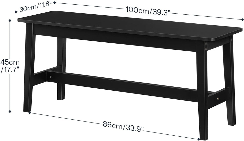 HOOBRO 39.3'' Bamboo Dining Bench, Farmhouse Kitchen Table Bench, Kit...