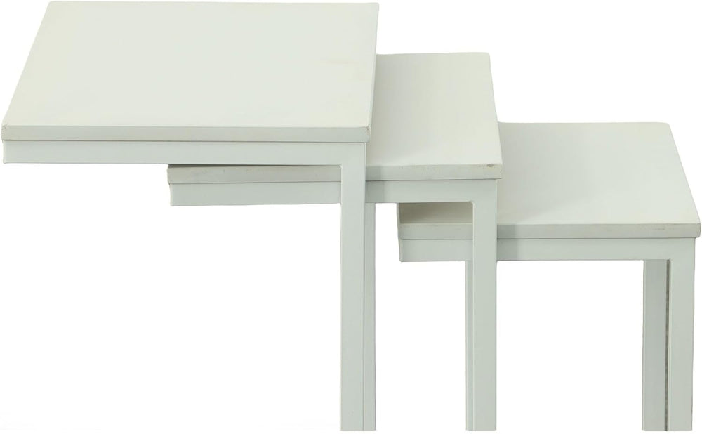 Carolina Chair & Table Rectangular 3-Piece Nesting Table Set - Wooden Top...