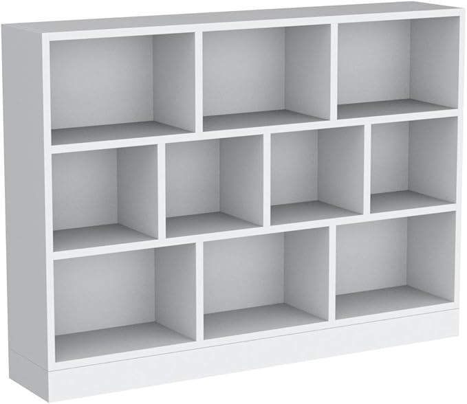 IOTXY Open Shelf Low Bookcase - Wooden 3-Tier Floor Standing Display Cabinet ...