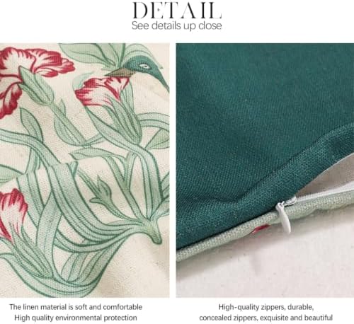 patdrea French Vintage Linen Throw Pillow Cover,18"x18",Set of 2-Ce...