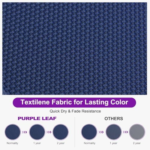 PURPLE LEAF Pool Lounge Chairs Set of 2 Chaise Lounge w/Wheel, Navy Blue | 5 ...